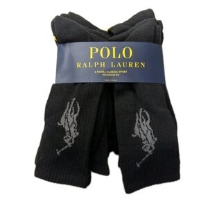 Polo Socks Ralph Lauren Classic Sport Size 10-13 Black/White